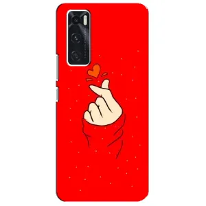 Чохол (Знак сердечка) для ViVO V20 se (Сердечко на червоному)