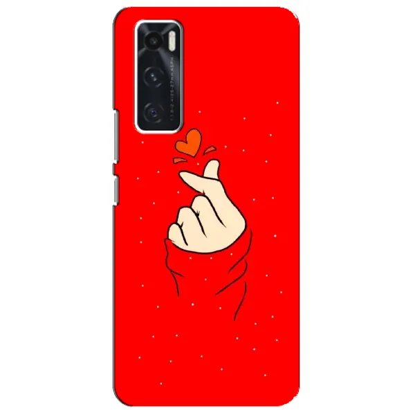 Чехол с рисунком «Сердце на красном» для Vivo V20 se Чехол с рисунком «Сердце на красном» для Vivo V20 se
