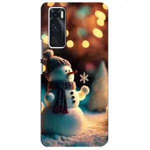 Чехлы на Новый Год ViVO V20 se (Снеговик праздничный)