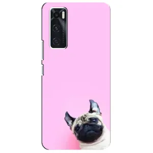 Бампер для ViVO V20 se з картинкою "Песики" (Собака на рожевому)