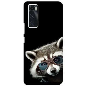 Силиконовый Чехол с Енотами на ViVO V20 se (Стильный Енот)