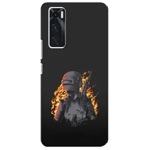 Чохол з картинкою "Герой Pubg" на ViVO V20 se (В полум'ї)
