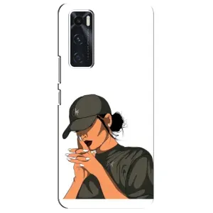 Силіконовый Чохол на ViVO V20 se з картинкой Модных девушек (У зеленому)