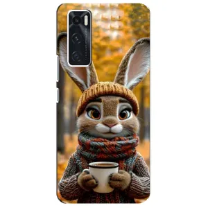 Печатный чехол «Зверята с кофе» для ViVO V20 se (Зайчик с кофе)