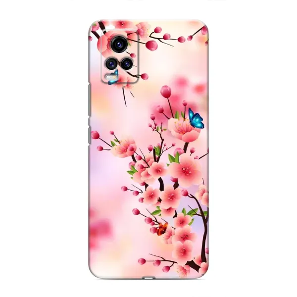Чехол с рисунком «Бабочки на сакуре» для Vivo V20 Чехол с рисунком «Бабочки на сакуре» для Vivo V20