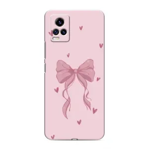 Чехол банты для ViVO V20 (Бант на розовом)