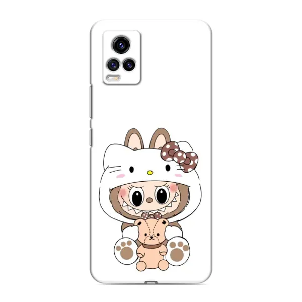 Чехол с рисунком «Белый Лабубу» для Vivo V20 Чехол с рисунком «Белый Лабубу» для Vivo V20