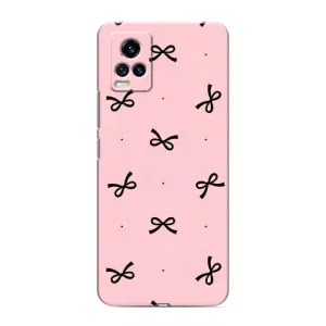 Чехол банты для ViVO V20 (Черные бантики)