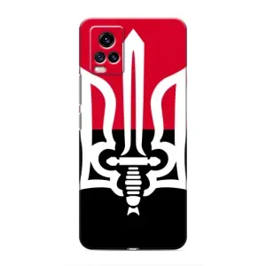 Чехлы УПА (Красно-Чёрный) на ViVO V20 (Герб Украины)