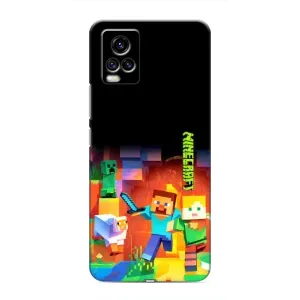 Чехлы для ViVO V20 (Персонажи Майн Крафт) (Герой Майнкрафт)