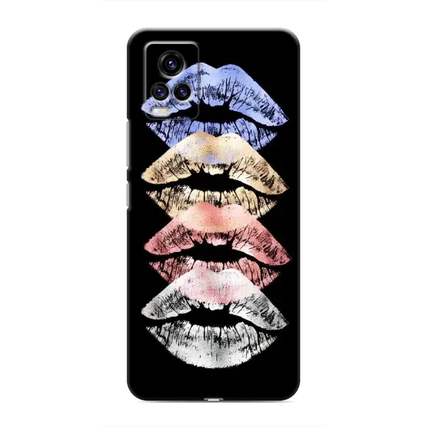 Чехол с рисунком «Губы» для Vivo V20