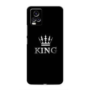 Чехол (Корона на чёрном фоне) для Виво В20 (KING)