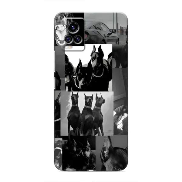 Чехол с рисунком «Коллаж Доберман» для Vivo V20 Чехол с рисунком «Коллаж Доберман» для Vivo V20