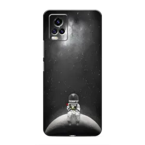 Силиконовый Чехол с принтом "Космонавты" на ViVO V20 (Космонавт романтик)