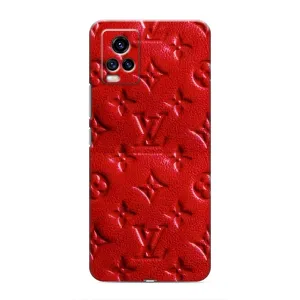 Текстурний Чохол Louis Vuitton для Віво В20 (Червоний ЛВ)