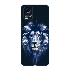 Чехол с картинкой на ViVO V20 (Лев - синий)