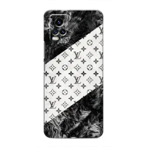 Чохол Стиль Louis Vuitton на ViVO V20 (LV на білому)