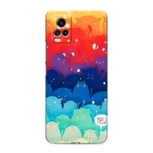 Силиконовый чехол с котиком для ViVO V20 (Mew)