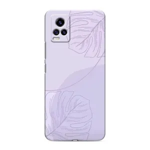 Чохол квітковий дизайн для ViVO V20 (Монстера фіолетова)