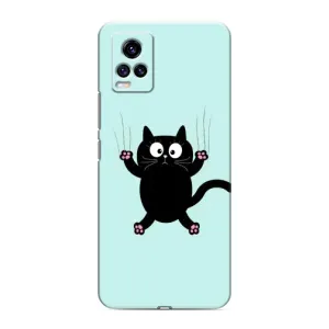 Силиконовый чехол с котиком для ViVO V20 (Падающий кот)