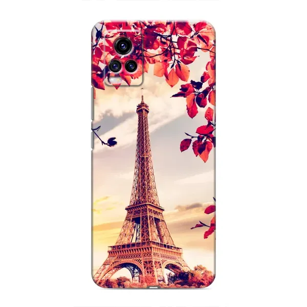 Чехол с рисунком «Paris photo» для Vivo V20