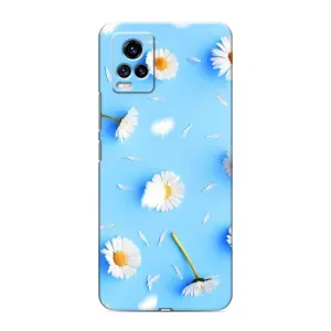 Чохол з Квітами для ViVO V20 (ромашки на блакитному)