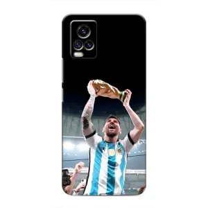 Чехлы Лео Месси Аргентина для ViVO V20 (Счастливый Месси)