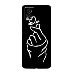 Чохол (Знак сердечка) для ViVO V20 (Сердечко на чорному)