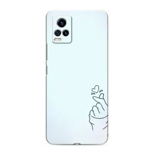Чохол (Знак сердечка) для ViVO V20 (Сердечко на блакитному)