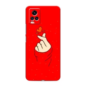 Чохол (Знак сердечка) для ViVO V20 (Сердечко на червоному)