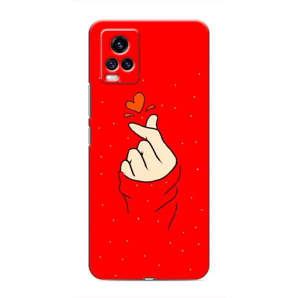 Чехол с рисунком «Сердце на красном» для Vivo V20 Чехол с рисунком «Сердце на красном» для Vivo V20