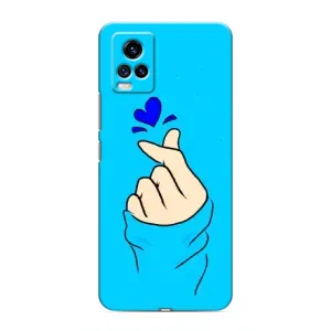 Чохол (Знак сердечка) для ViVO V20 (Сердечко на синоьому)