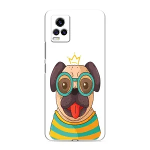 Бампер для ViVO V20 с картинкой "Песики" (Собака Король)