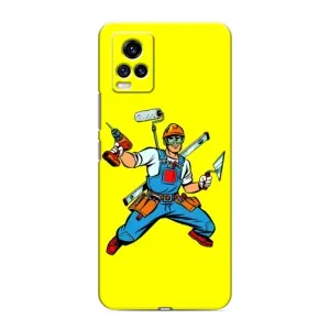 Силиконовый бампер (Работники) на ViVO V20 (Строитель)