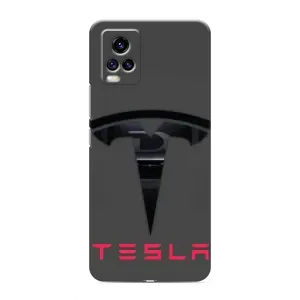 Силіконовий бампер з картинкою машини на ViVO V20 (Logo TESLA)