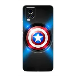 Чехол с Щитом Капитана Америки на ViVO V20 (Яркий Щит Капитана)