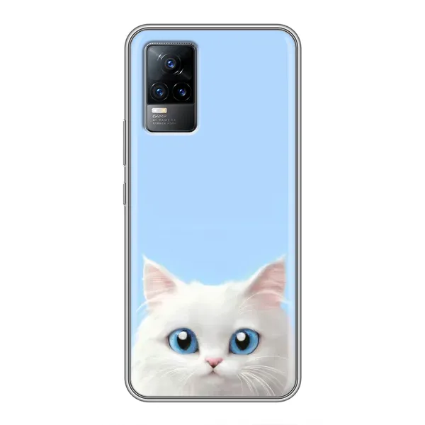 Чехол с рисунком «Белый кот» для Vivo V21 Чехол с рисунком «Белый кот» для Vivo V21