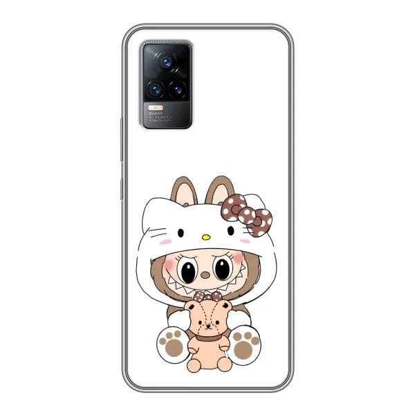 Чехол с рисунком «Белый Лабубу» для Vivo V21 Чехол с рисунком «Белый Лабубу» для Vivo V21