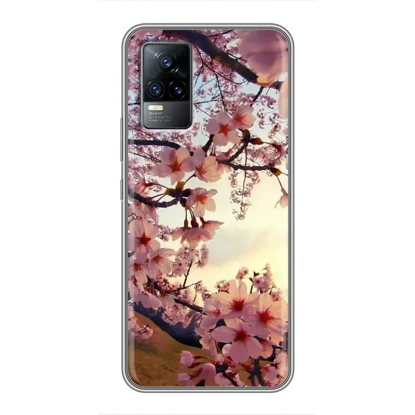 Чехол с рисунком «Цветущая сакура» для Vivo V21 Чехол с рисунком «Цветущая сакура» для Vivo V21