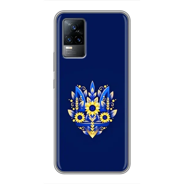Чехол с рисунком «Цветущий Герб» для Vivo V21