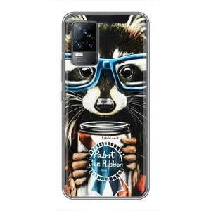 Силіконовий Чохол з Энотами на Vivo V21 (Єнот в окулярах)