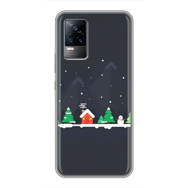 Чехол с рисунком «Город зимний» для Vivo V21