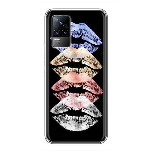 Чехол с рисунком «Губы» для Vivo V21