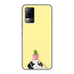 Бампер для Vivo V21 з картинкою "Песики" (Кактус на голові)