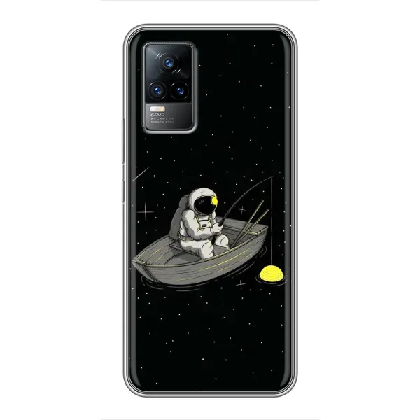 Чехол с рисунком «Космонавт на рыбалке» для Vivo V21 Чехол с рисунком «Космонавт на рыбалке» для Vivo V21