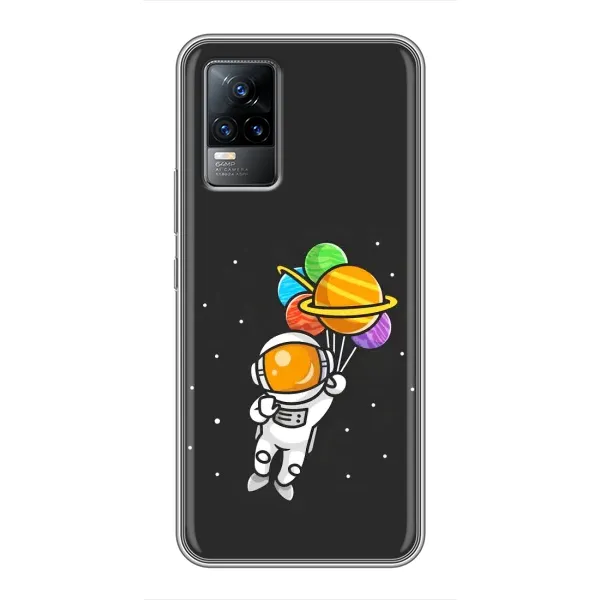 Чехол с рисунком «Космонавт с шариками» для Vivo V21 Чехол с рисунком «Космонавт с шариками» для Vivo V21