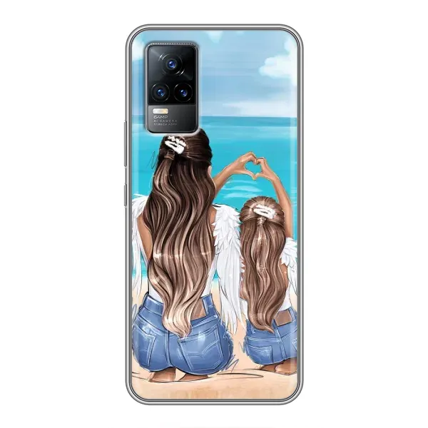 Чехол с рисунком «Мама и дочь» для Vivo V21 Чехол с рисунком «Мама и дочь» для Vivo V21