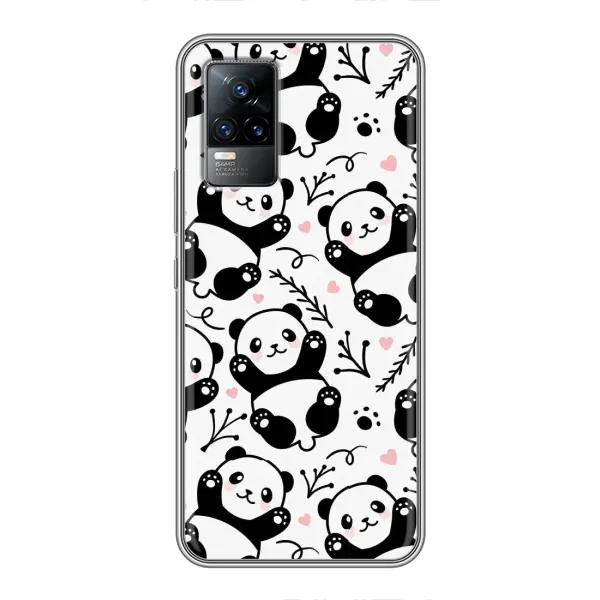 Чехол с рисунком «Пандочки» для Vivo V21