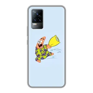 Чехлы с Патриком на Vivo V21 (Патрик с подушкой)