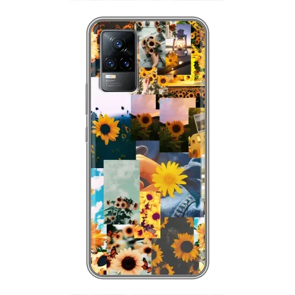 Чехол с рисунком «Подсолнуховый дизайн» для Vivo V21 Чехол с рисунком «Подсолнуховый дизайн» для Vivo V21